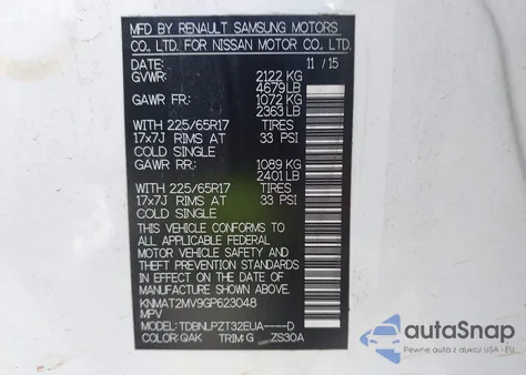 2016 Nissan Rogue S from USA, damaged, VIN KNMAT2MV9GP623048